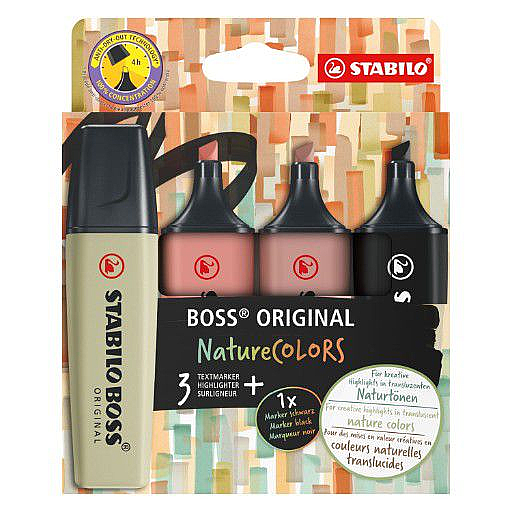 �� 4 ������� STABILO BOSS NatureCOLORS